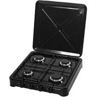 Adjustable gas cooker 4 zones Ravanson K-04Tb Black  5902230901445 Agdravktu0011